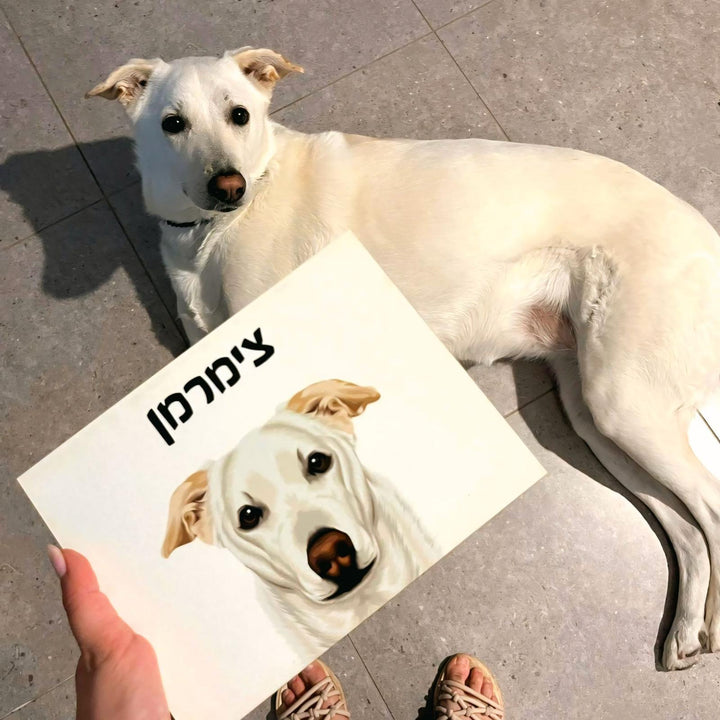 שלט לדלת עם איור אישי
