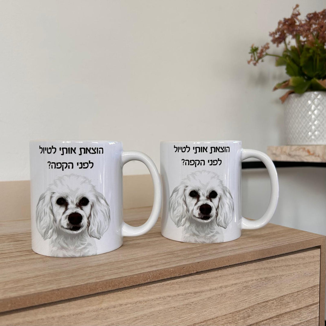 סט ספלים זוגי עם איור אישי
